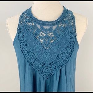 Xhilaration | Sleeveless Blue Lace Dress